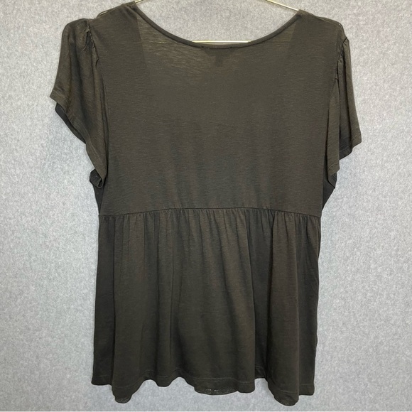 Lucky Brand Whimsigoth Square Neck Lace Dark Romantic Boho Y2K Babydoll Top - Picture 6 of 6